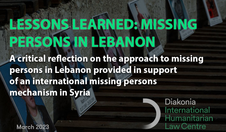 Diakonia - Lessons Learned: Missing Persons in Lebanon